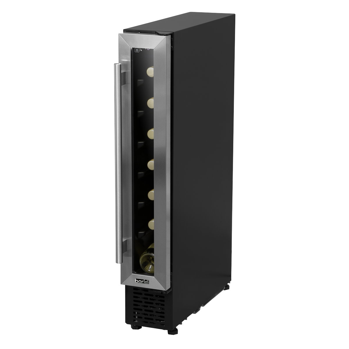 Baridi DH77 Baridi 7 Bottle Extra-Slim Wine Undercounter Fridge with Digital Touch Screen Controls - Stainless Steel