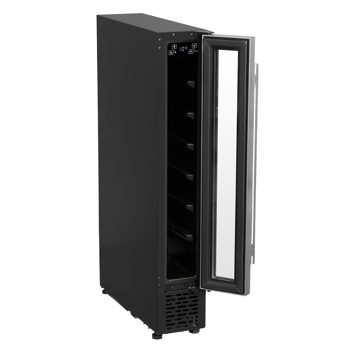 Baridi DH77 Baridi 7 Bottle Extra-Slim Wine Undercounter Fridge with Digital Touch Screen Controls - Stainless Steel