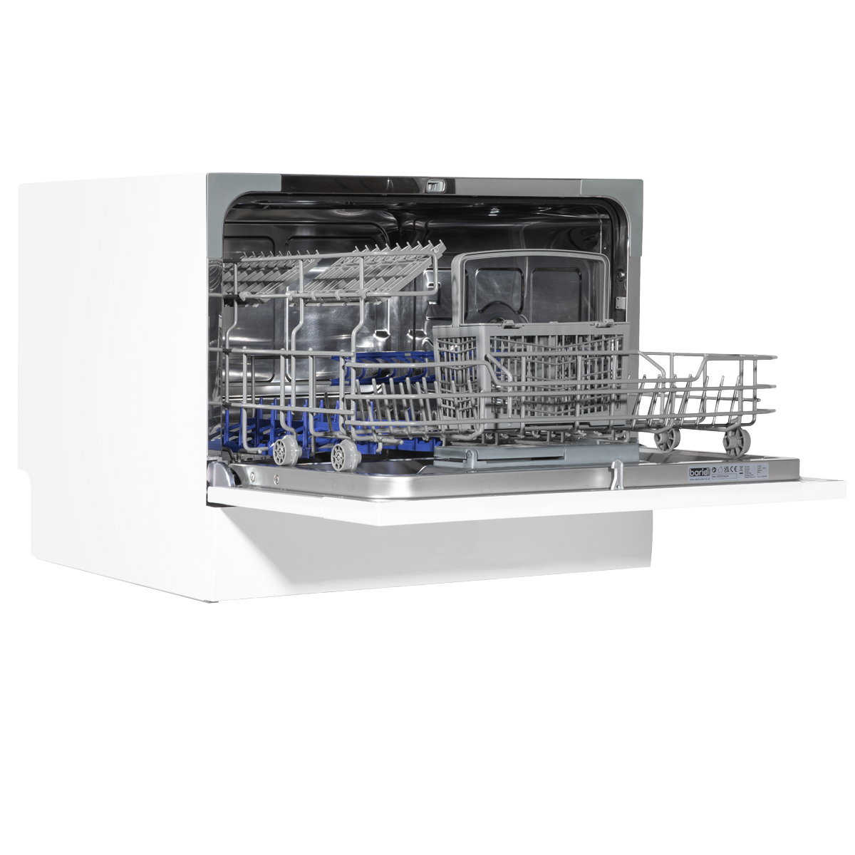 Baridi DH83 Baridi Tabletop Dishwasher 6 Place Settings 6.5L Capacity - White