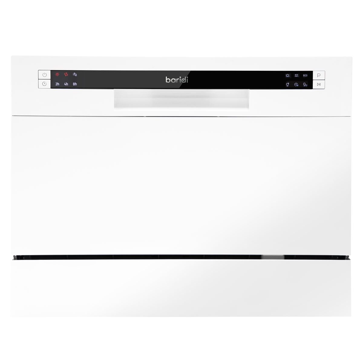 Baridi DH83 Baridi Tabletop Dishwasher 6 Place Settings 6.5L Capacity - White