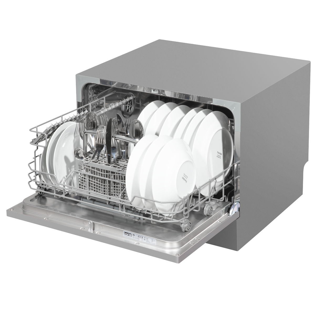 Baridi DH84 Baridi Tabletop Dishwasher 6 Place Settings 6.5L Capacity - Silver