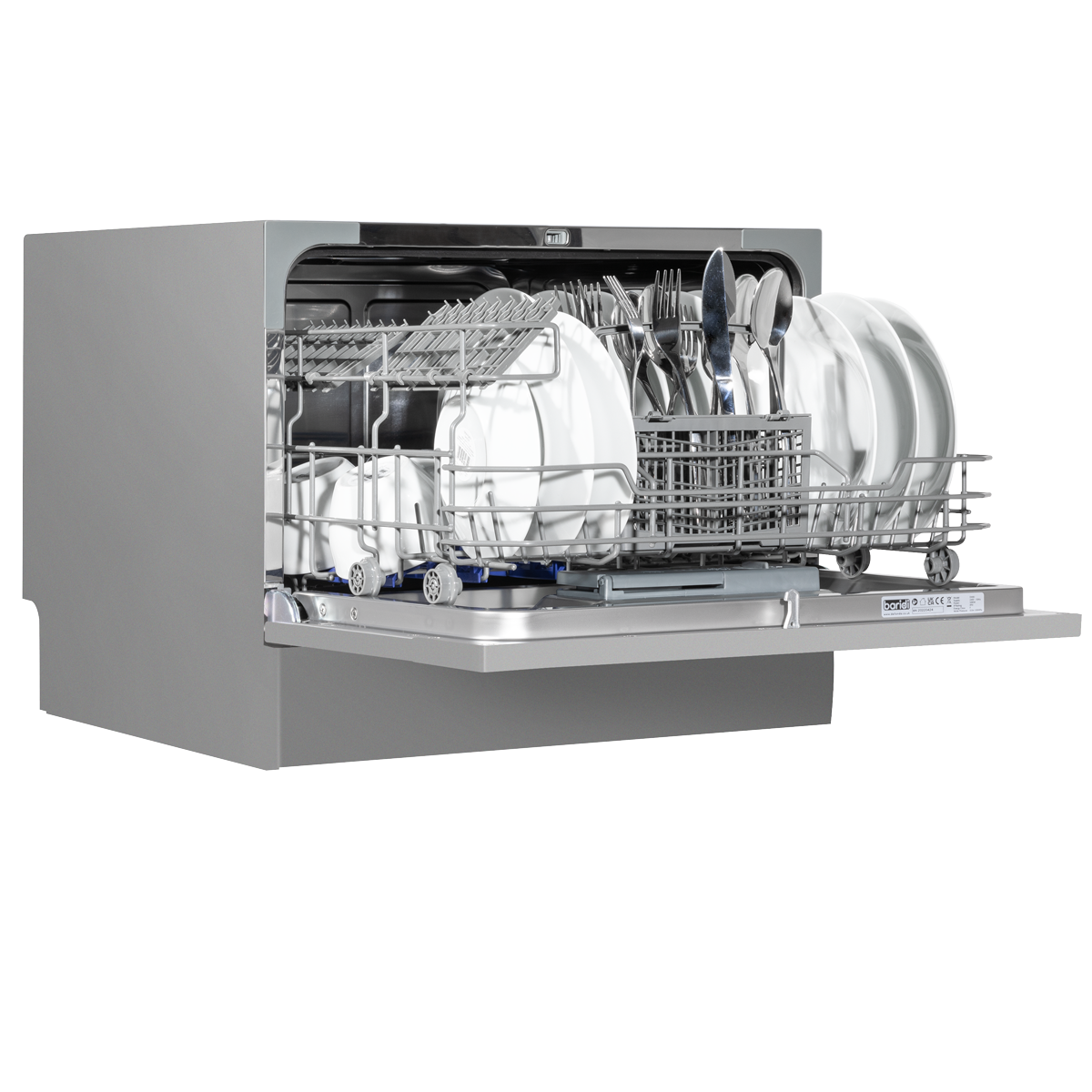 Baridi DH84 Baridi Tabletop Dishwasher 6 Place Settings 6.5L Capacity - Silver