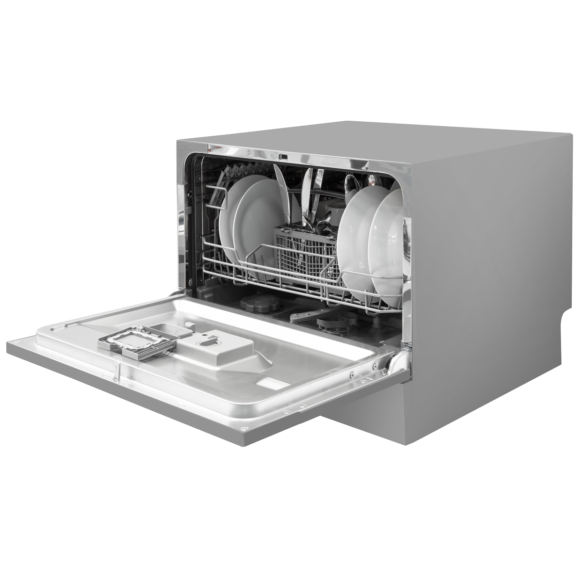 Baridi DH84 Baridi Tabletop Dishwasher 6 Place Settings 6.5L Capacity - Silver