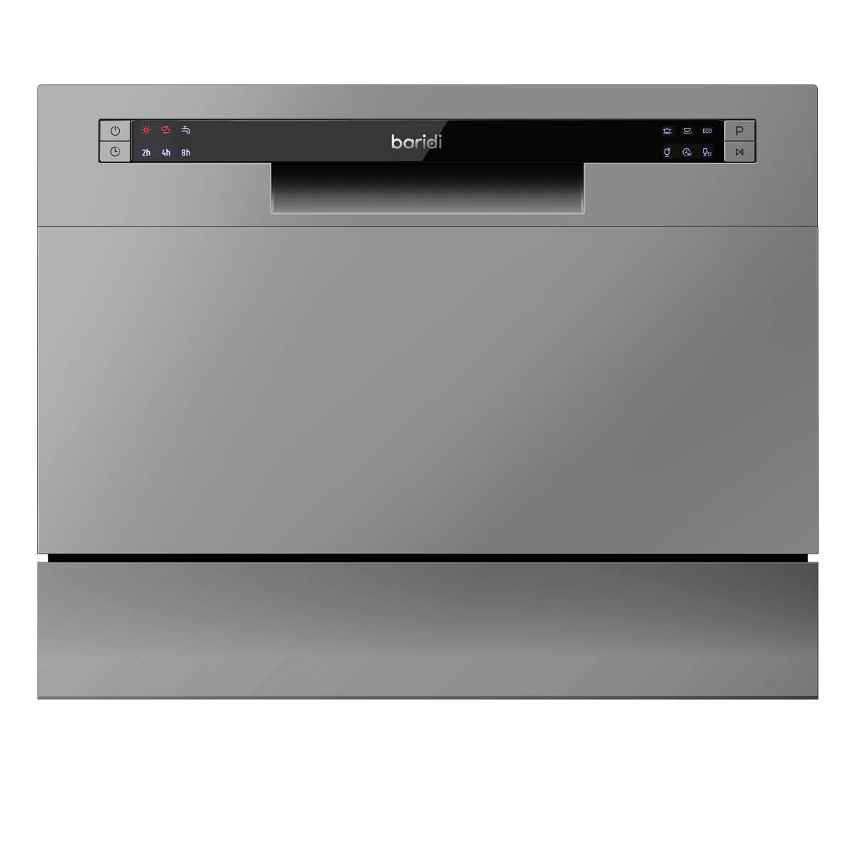 Baridi DH84 Baridi Tabletop Dishwasher 6 Place Settings 6.5L Capacity - Silver