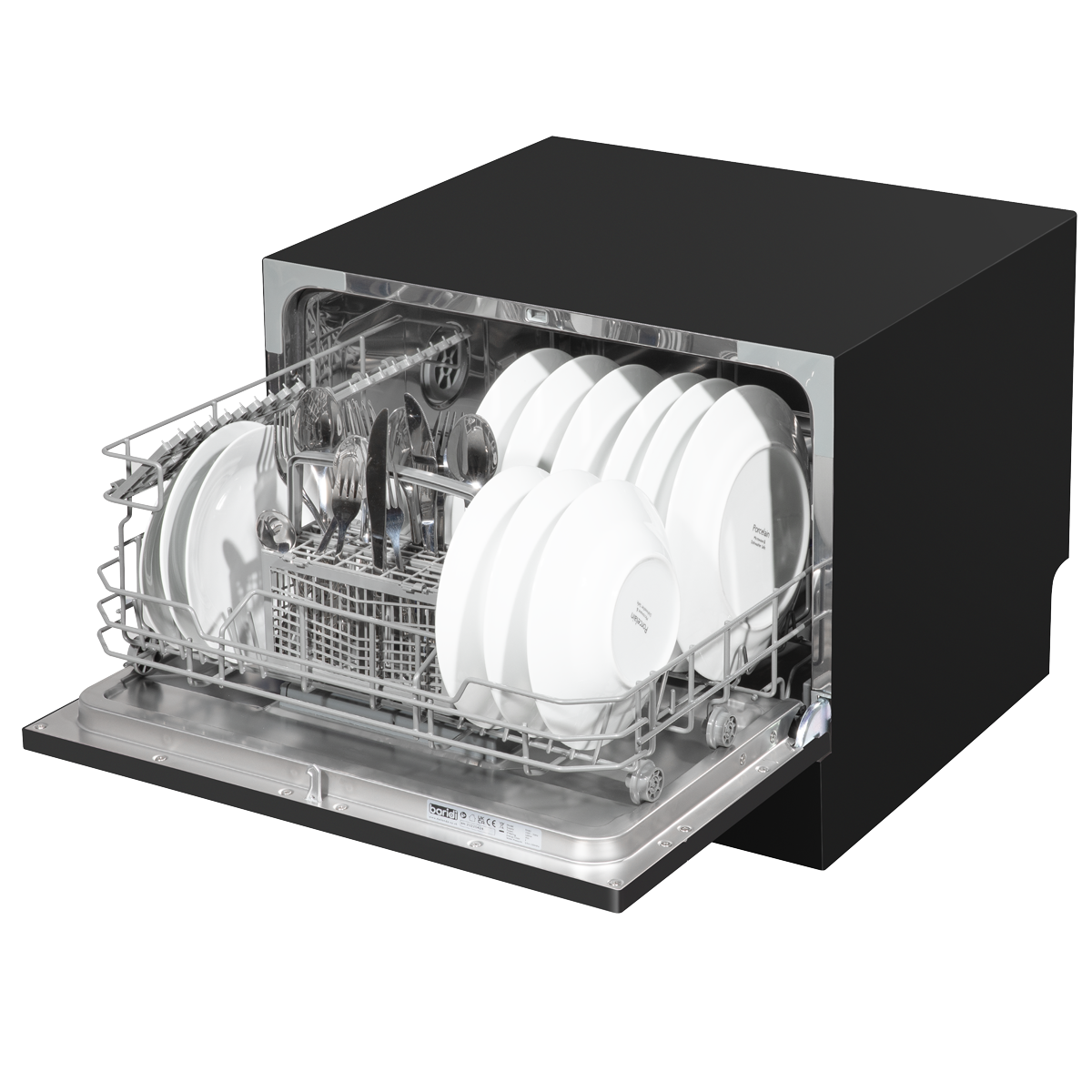 Baridi DH85 Baridi Tabletop Dishwasher 6 Place Settings 6.5L Capacity - Black