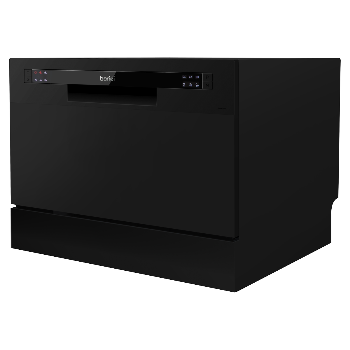 Baridi DH85 Baridi Tabletop Dishwasher 6 Place Settings 6.5L Capacity - Black