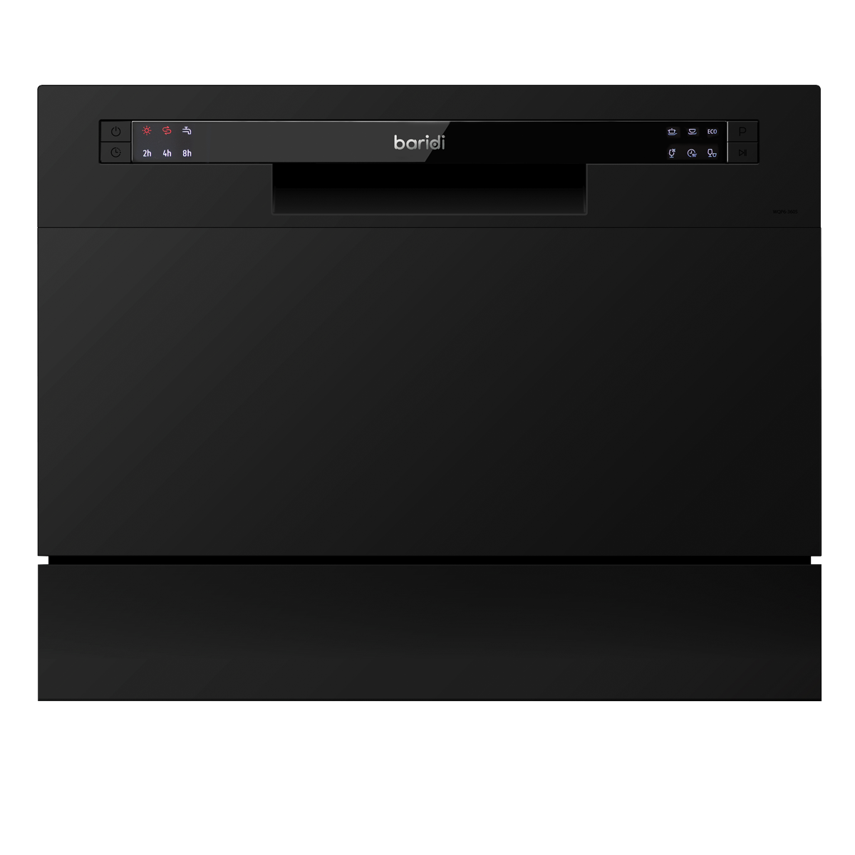 Baridi DH85 Baridi Tabletop Dishwasher 6 Place Settings 6.5L Capacity - Black