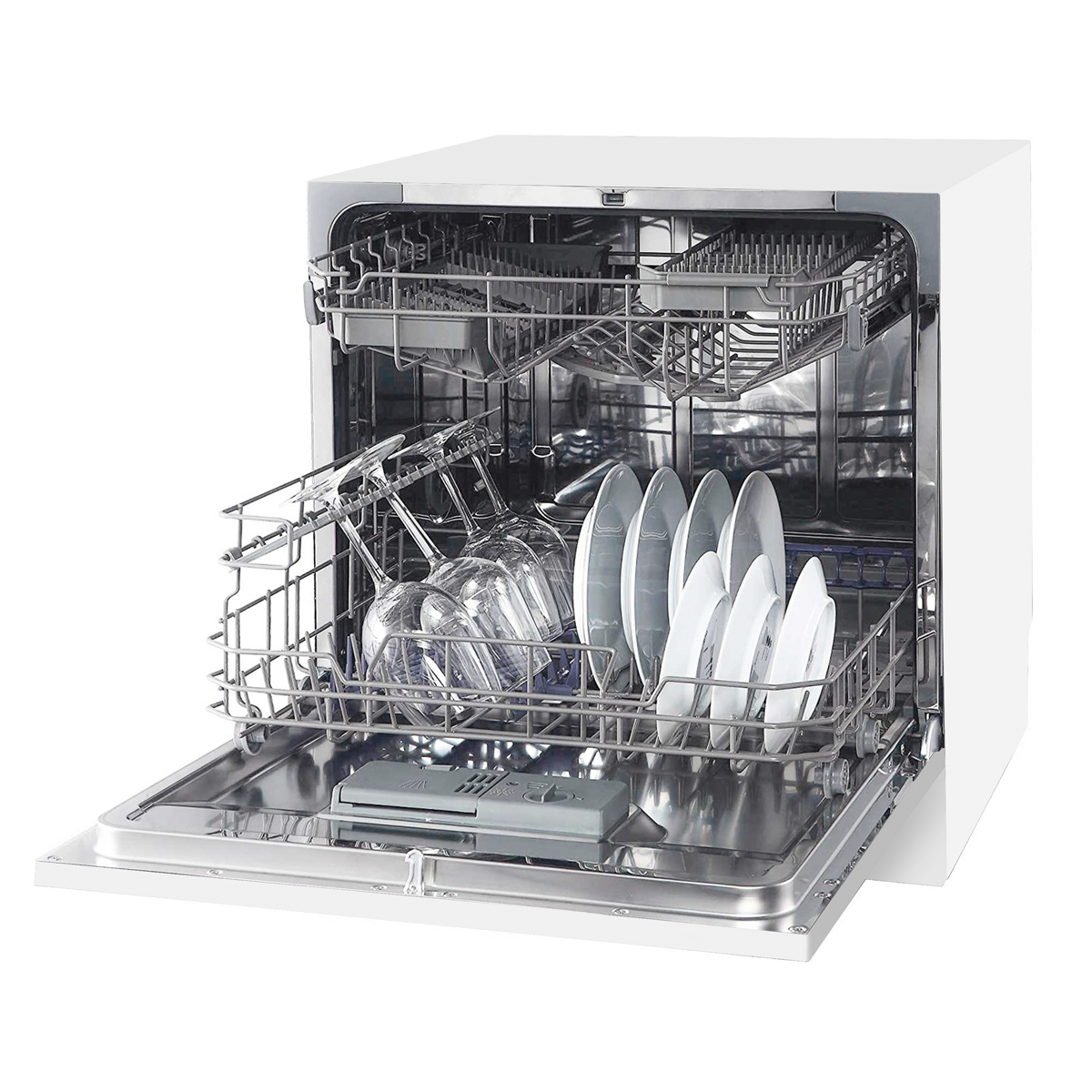 Baridi DH86 Baridi Tabletop Dishwasher 8 Place Settings 8L Capacity - White