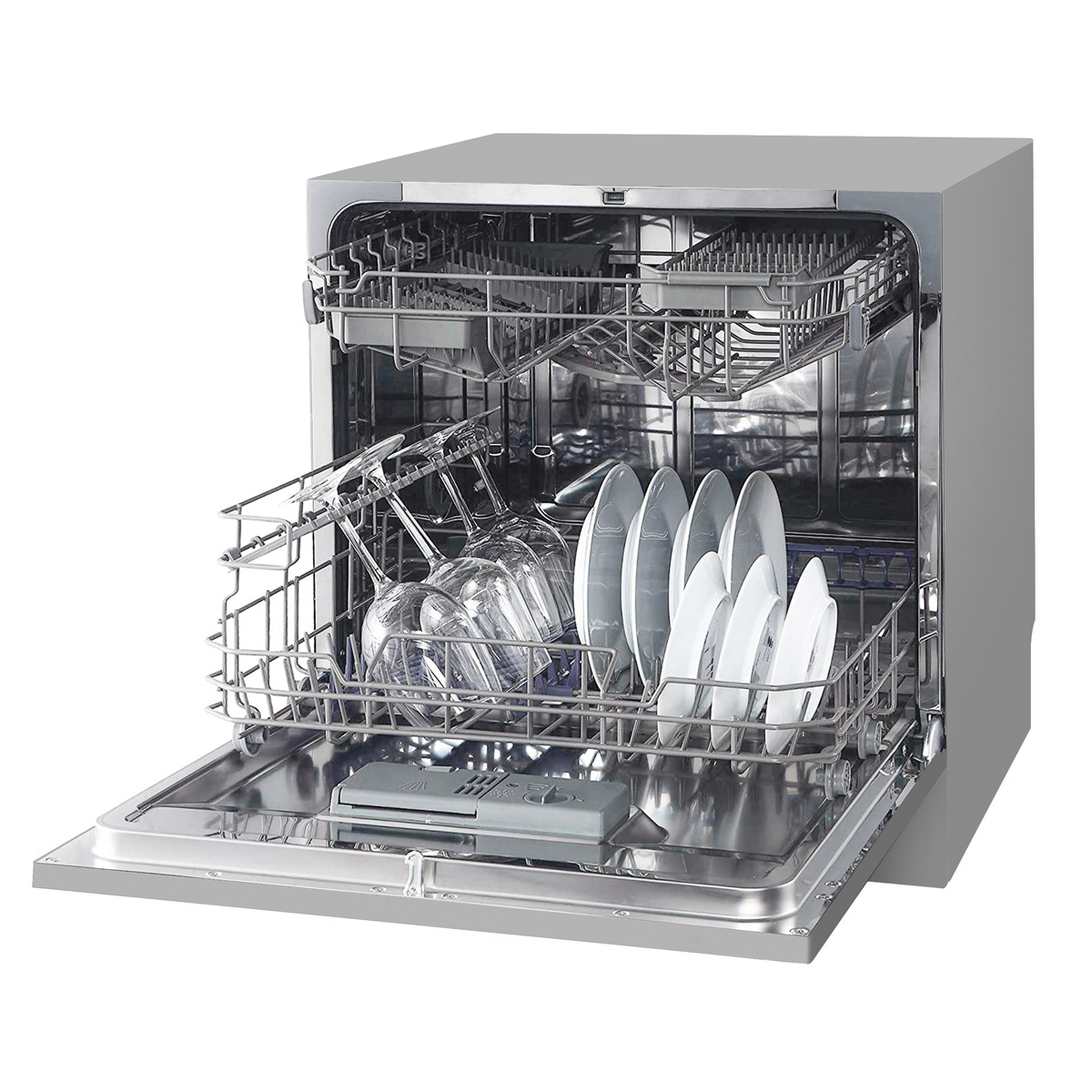 Baridi DH87 Baridi Tabletop Dishwasher 8 Place Settings 8L Capacity - Silver