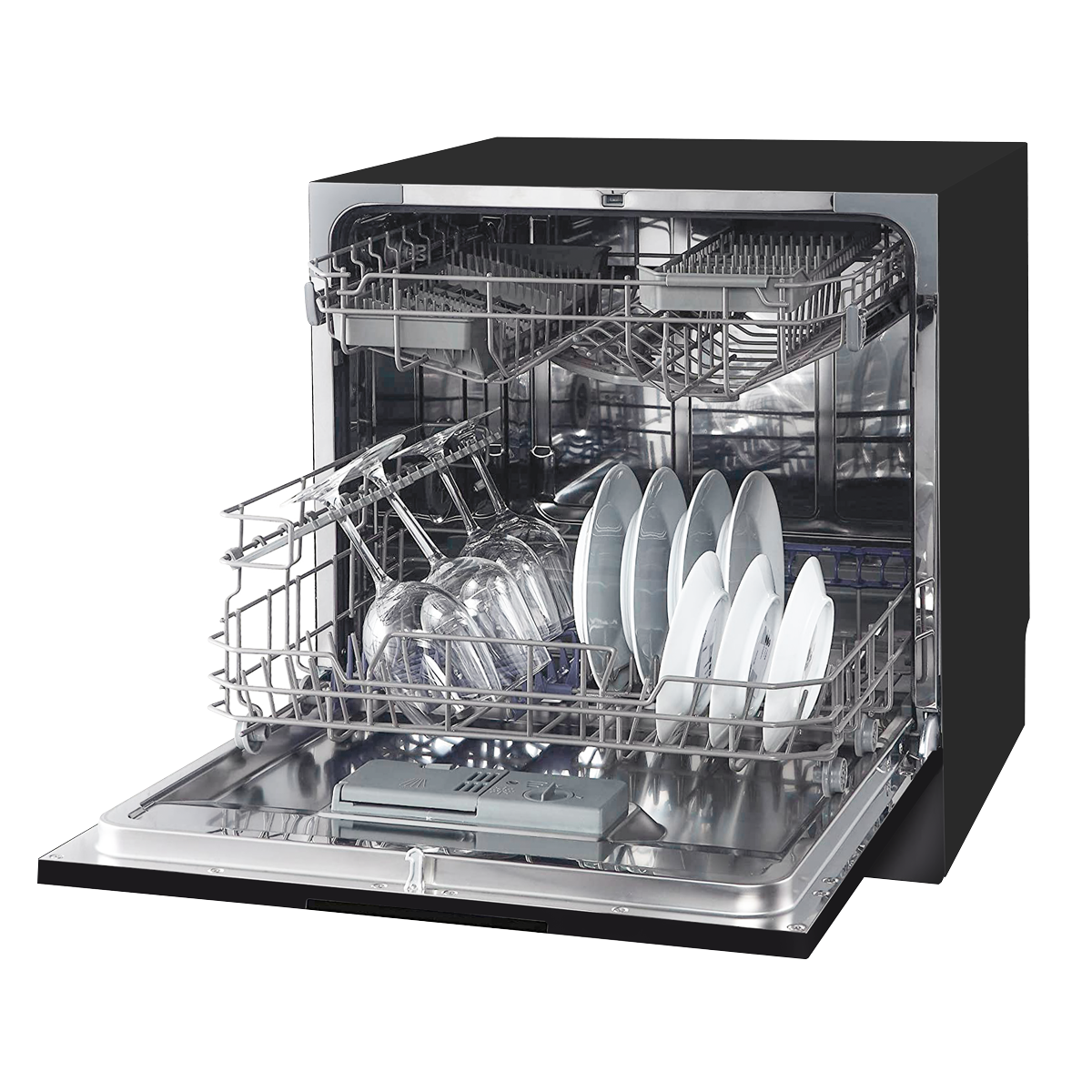 Baridi DH88 Baridi Tabletop Dishwasher 8 Place Settings 8L Capacity - Black