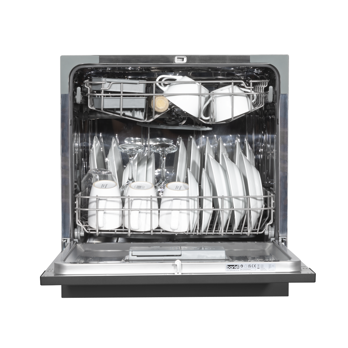 Baridi DH88 Baridi Tabletop Dishwasher 8 Place Settings 8L Capacity - Black