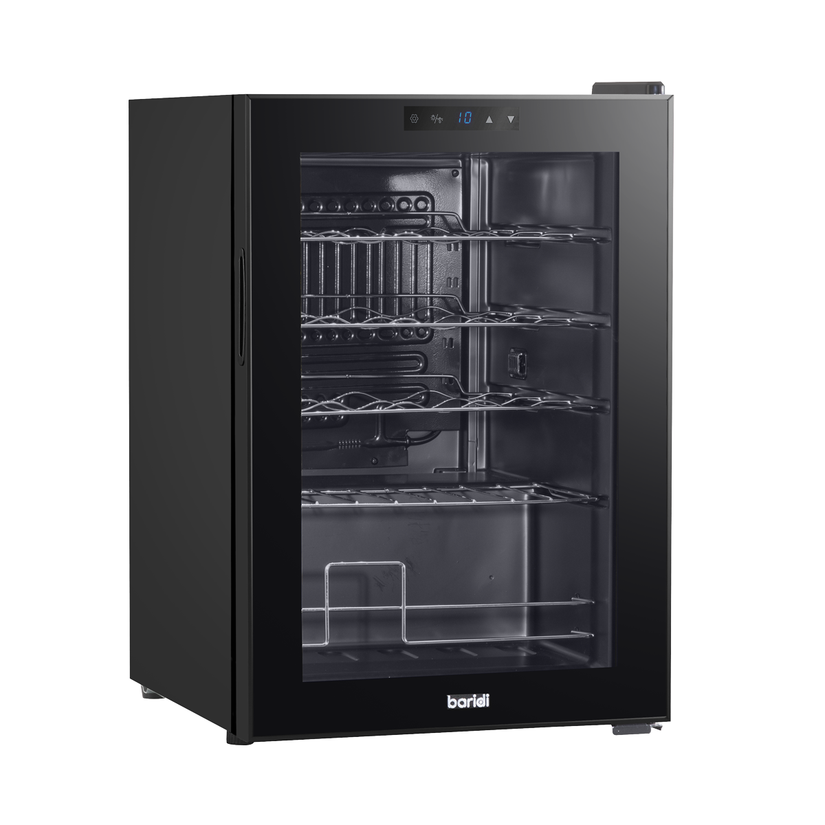 Baridi DH8 Baridi 20 Bottle Wine Fridge with Digital Touch Screen Controls, Metal Shelves & LED Light - Black