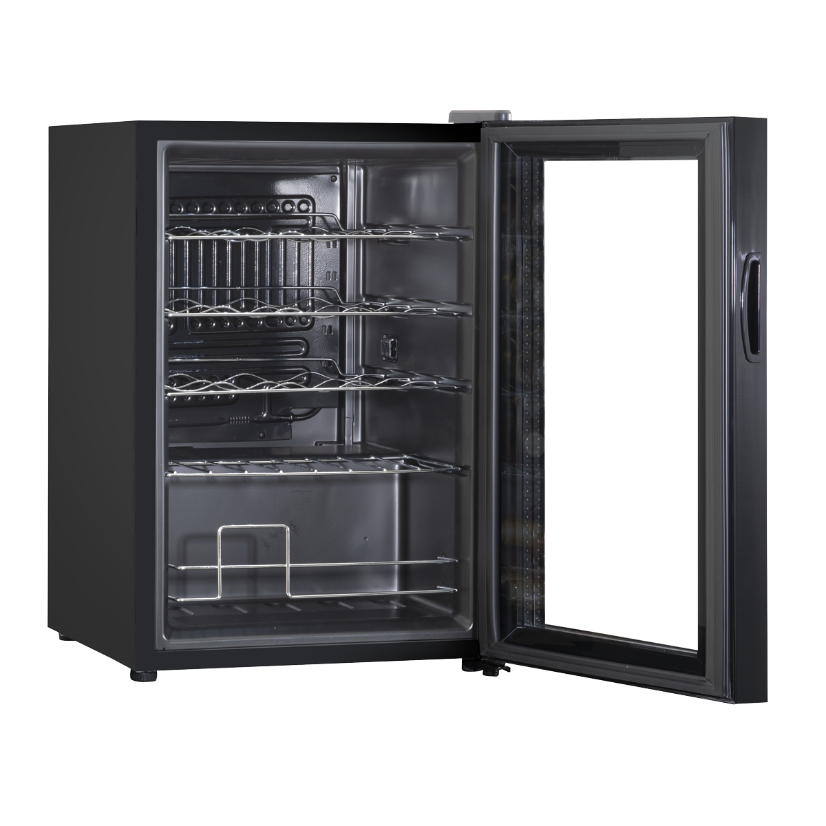 Baridi DH8 Baridi 20 Bottle Wine Fridge with Digital Touch Screen Controls, Metal Shelves & LED Light - Black