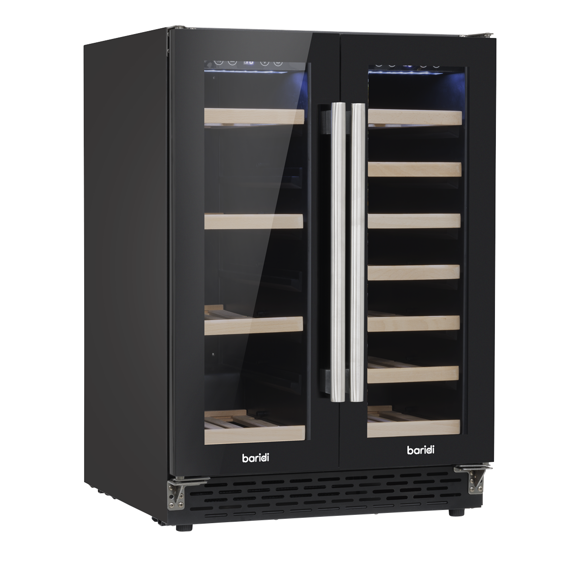 Baridi DH96 Baridi 40 Bottle/120 Can Dual Zone Undercounter/Freestanding Wine & Drinks Fridge - Black