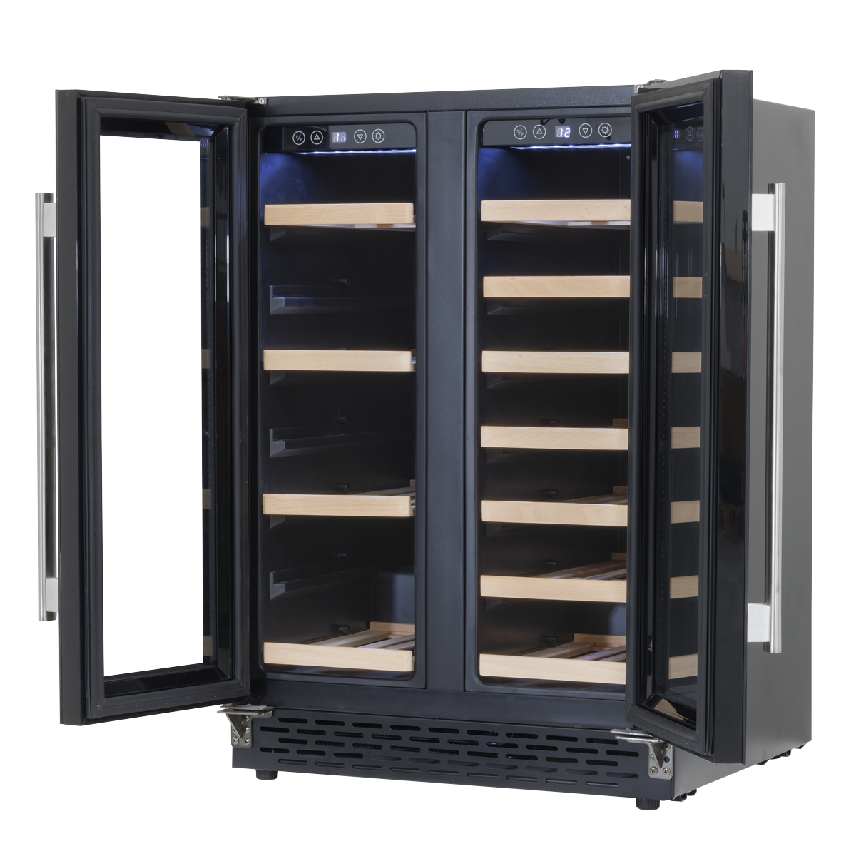 Baridi DH96 Baridi 40 Bottle/120 Can Dual Zone Undercounter/Freestanding Wine & Drinks Fridge - Black