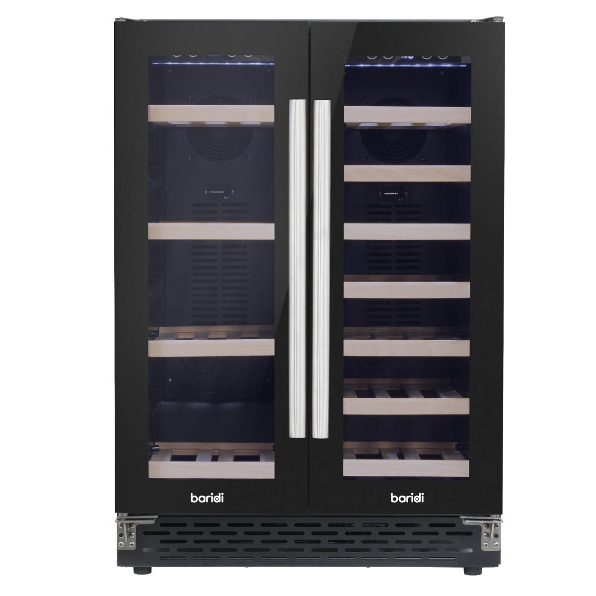Baridi DH96 Baridi 40 Bottle/120 Can Dual Zone Undercounter/Freestanding Wine & Drinks Fridge - Black