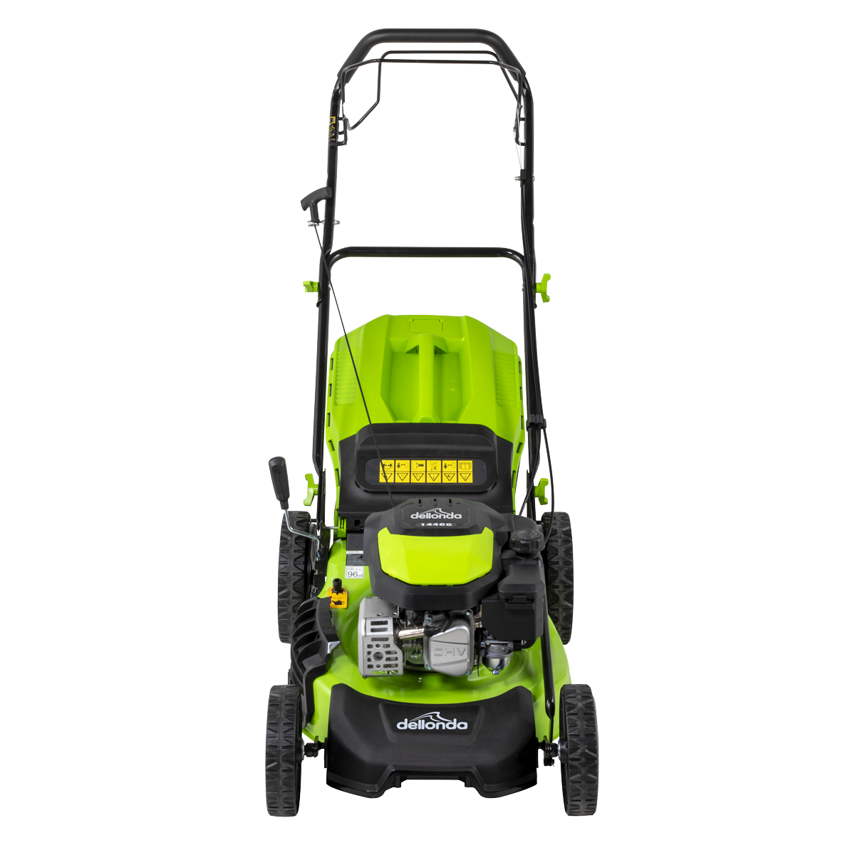 Dellonda DG101 Dellonda Self-Propelled Petrol Lawnmower Grass Cutter with Height Adjustment & Grass Bag 144cc 18"/46cm 4-Stroke Engine