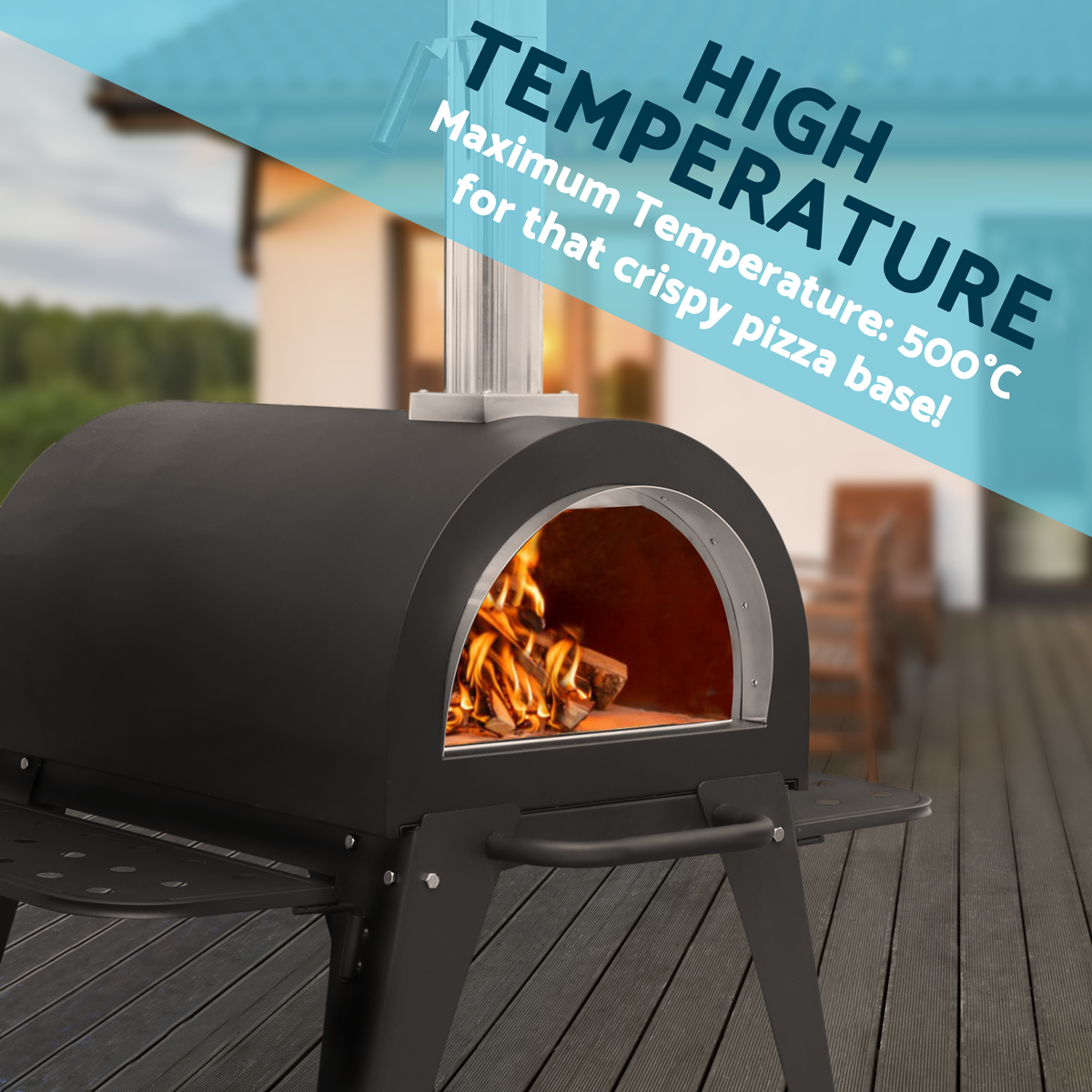 Dellonda DG103 Dellonda Outdoor Wood-Fired Pizza Oven & Smoker