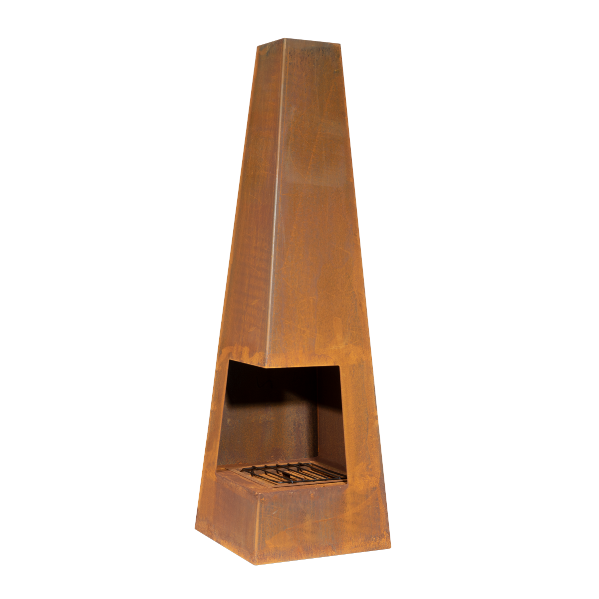 Dellonda DG106 Dellonda Chiminea, Wood Burner, Heater for Outdoors W45cm x H150cm, Corten Steel