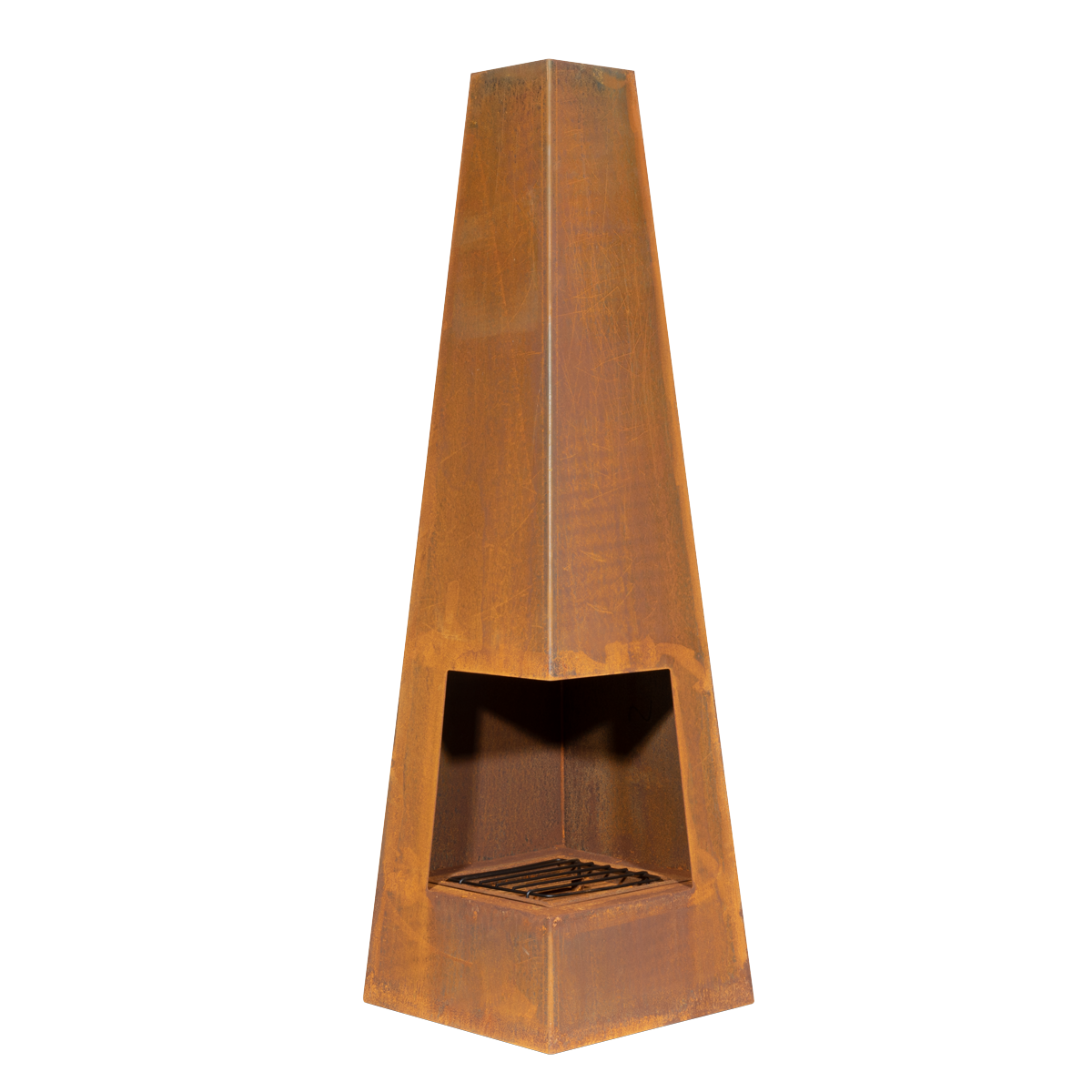 Dellonda DG106 Dellonda Chiminea, Wood Burner, Heater for Outdoors W45cm x H150cm, Corten Steel