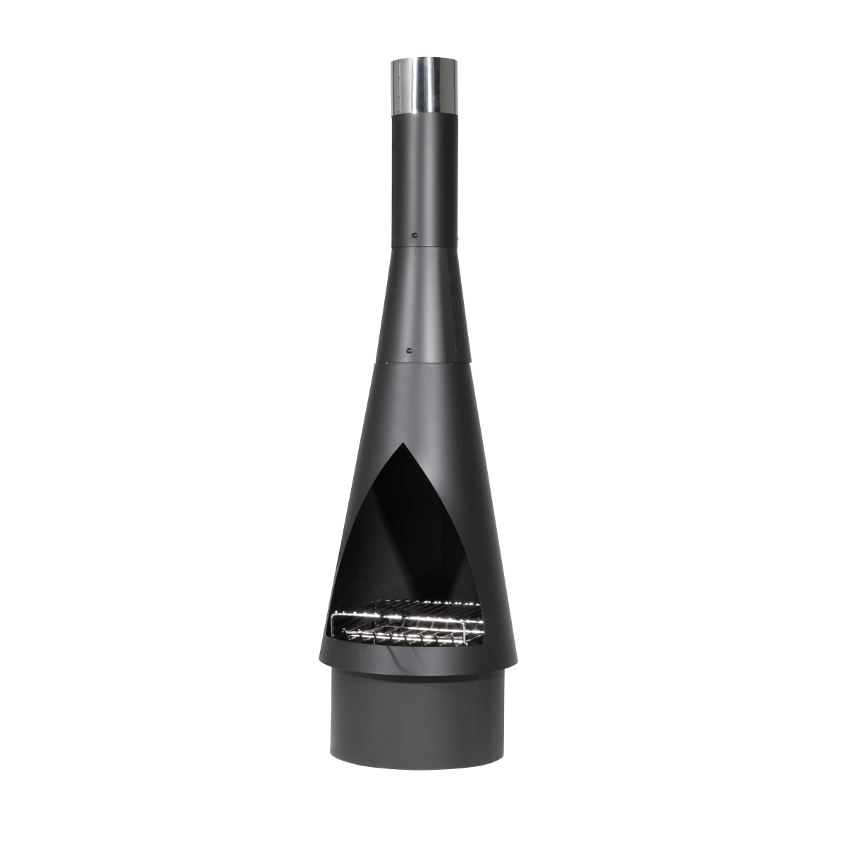 Dellonda DG109 Dellonda Outdoor Chiminea, Fireplace, Fire Pit, Heater, Durable, Black Steel