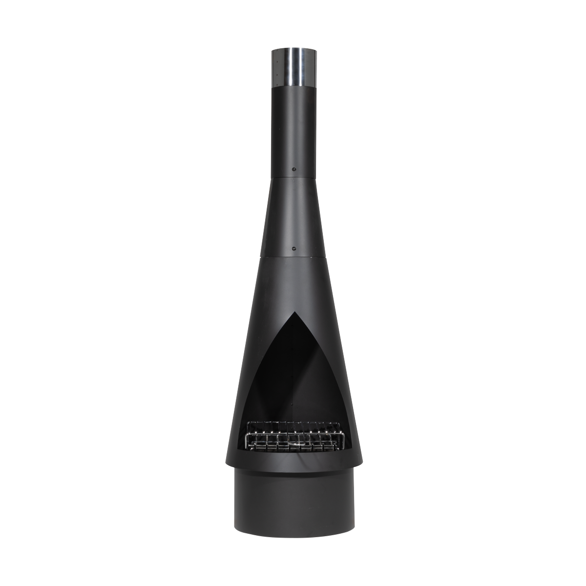 Dellonda DG109 Dellonda Outdoor Chiminea, Fireplace, Fire Pit, Heater, Durable, Black Steel