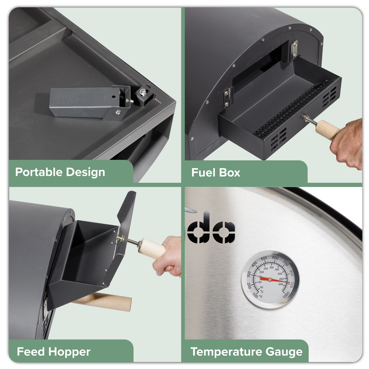 Dellonda DG10 Dellonda Wood-Fired Pizza Oven 14" - Black