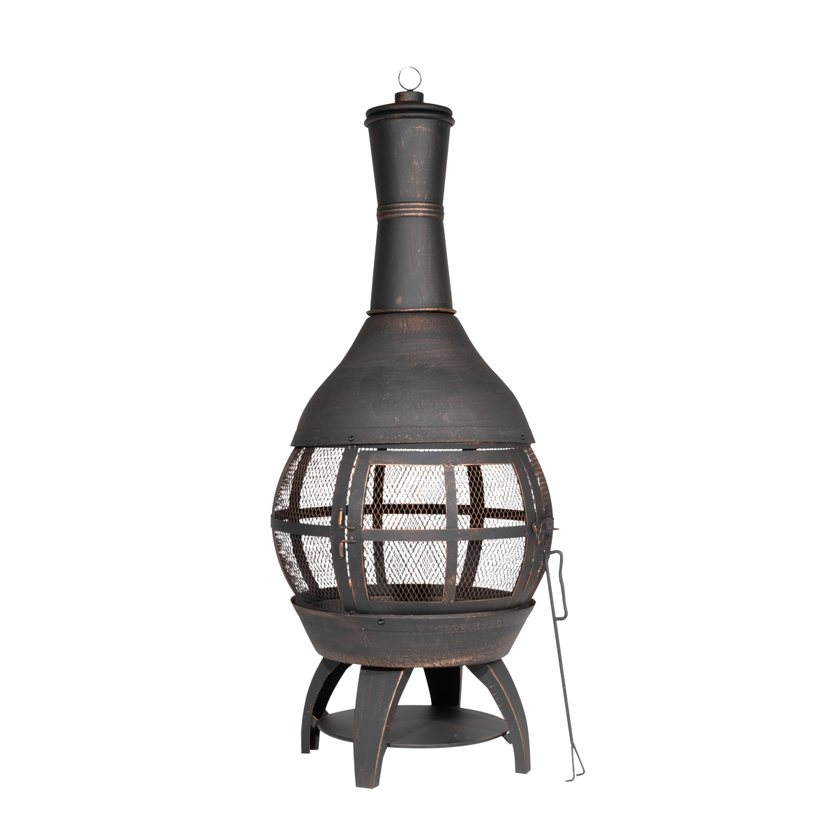Dellonda DG112 Dellonda Deluxe 360° Chiminea/Fire Pit/Outdoor Heater - Antique Bronze Finish - DG112
