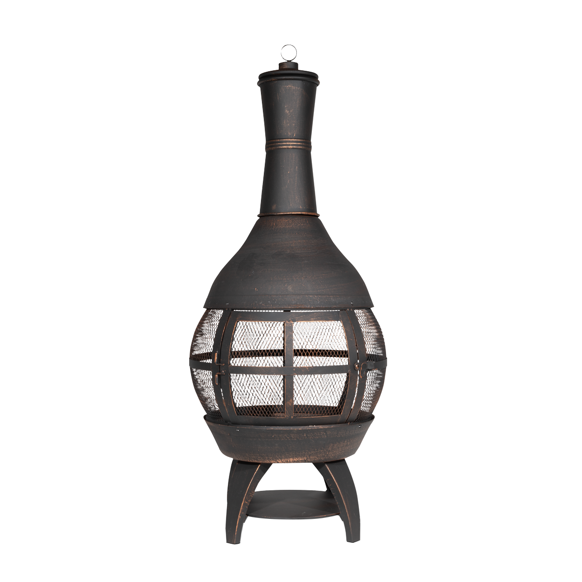 Dellonda DG112 Dellonda Deluxe 360° Chiminea/Fire Pit/Outdoor Heater - Antique Bronze Finish - DG112