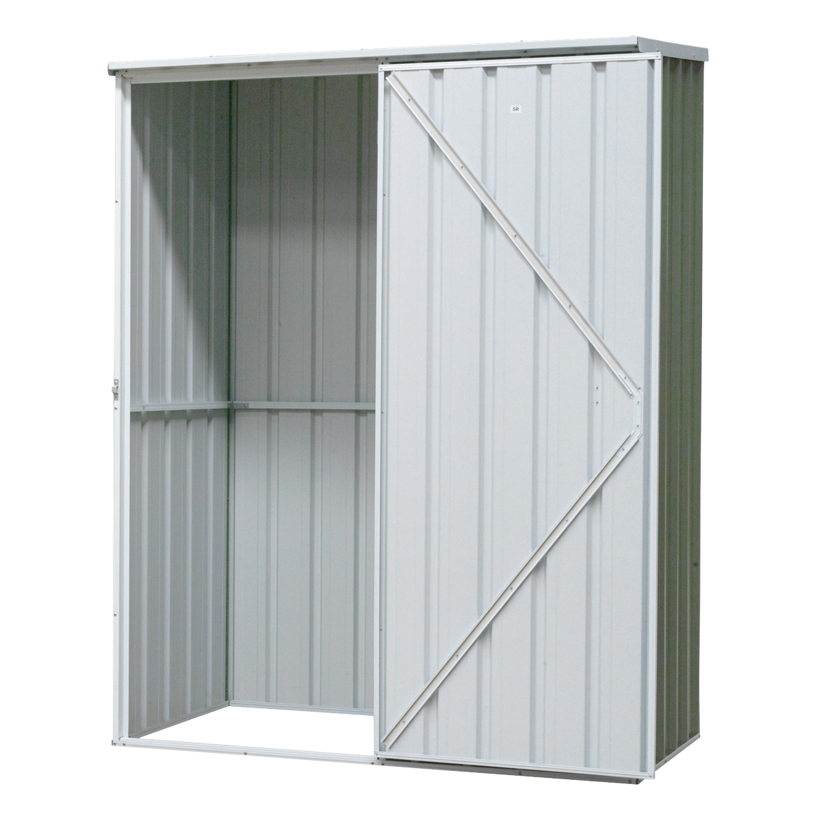Dellonda DG113 Dellonda Galvanized Steel Storage Shed with Pent Style Roof 150 x 80 x 190cm - Green
