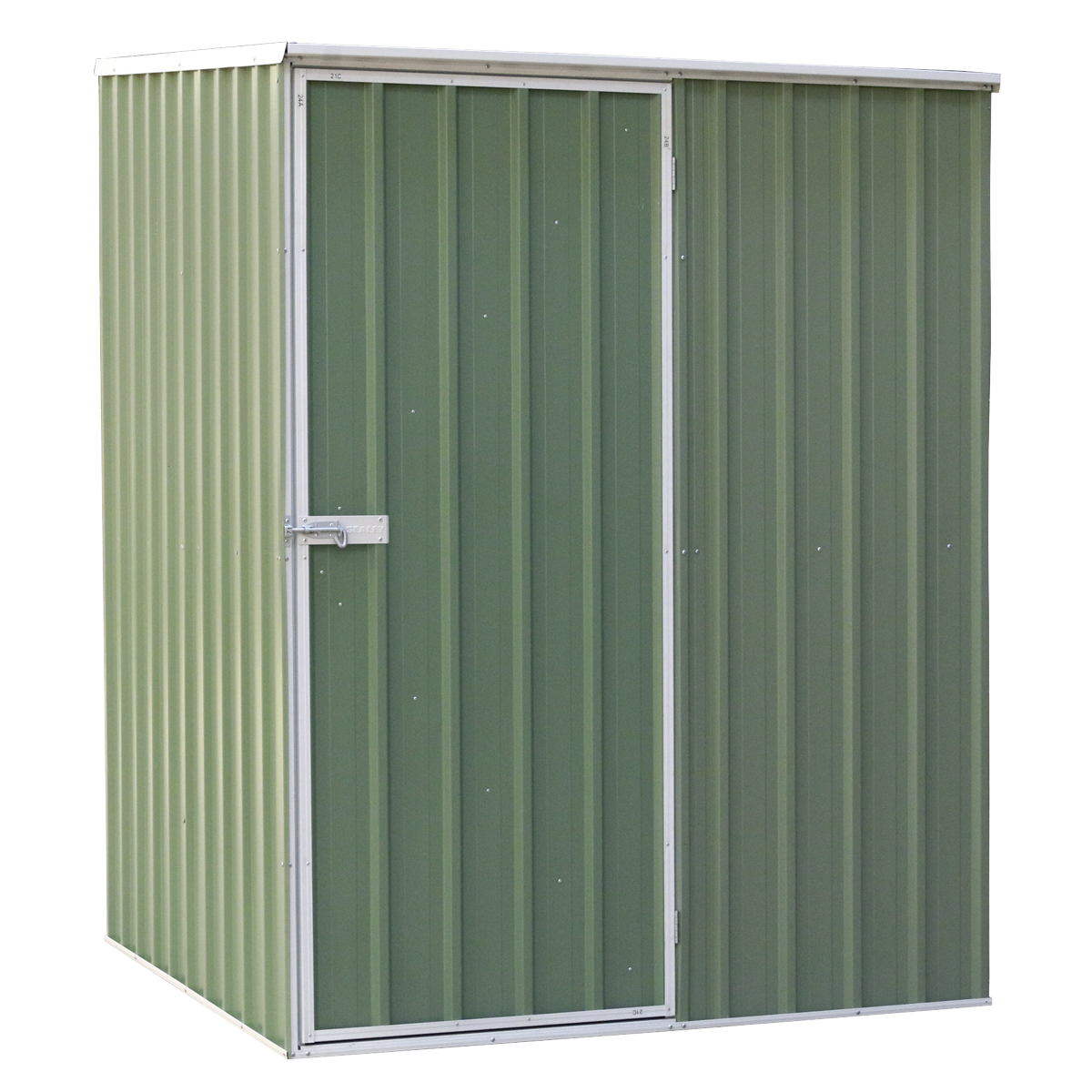 Dellonda DG114 Dellonda Galvanized Steel Storage Shed with Pent Style Roof 151 x 151 x 200cm - Green