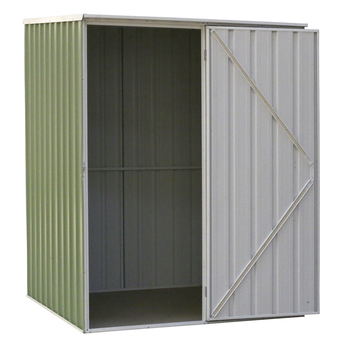 Dellonda DG114 Dellonda Galvanized Steel Storage Shed with Pent Style Roof 151 x 151 x 200cm - Green
