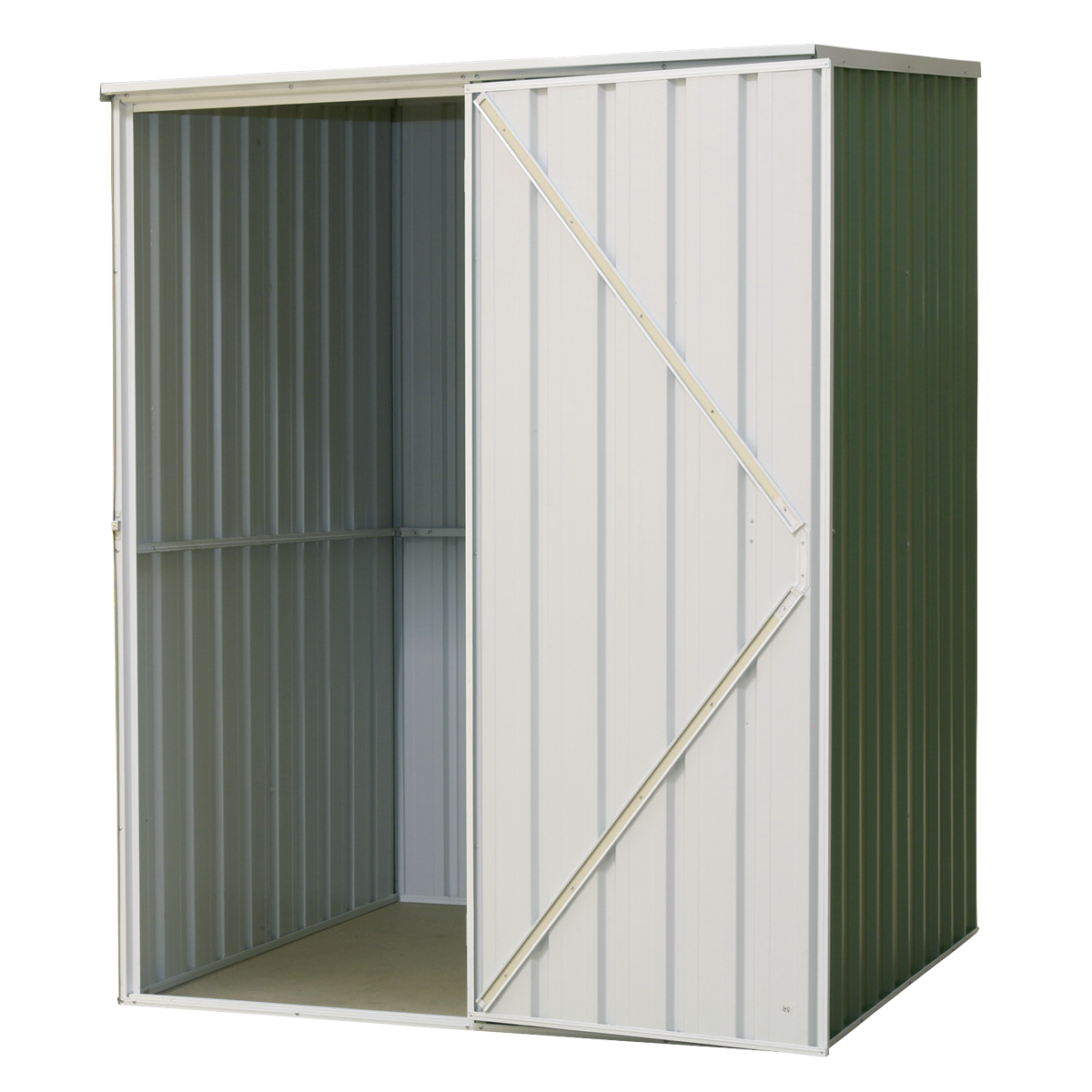 Dellonda DG114 Dellonda Galvanized Steel Storage Shed with Pent Style Roof 151 x 151 x 200cm - Green