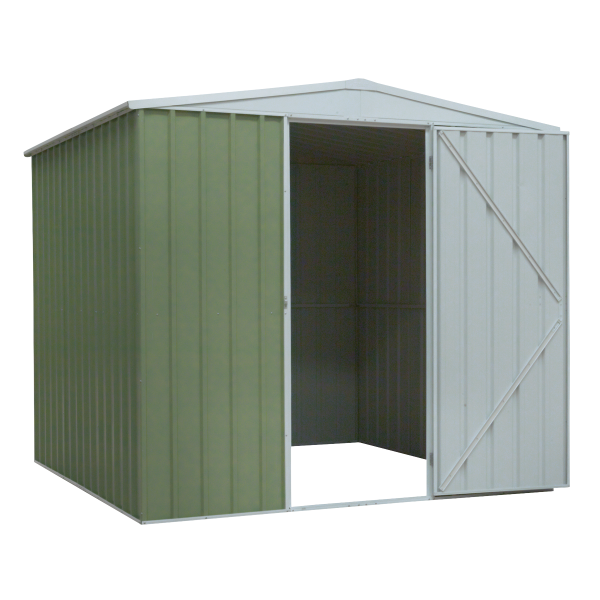 Dellonda DG115 Dellonda Galvanized Steel Storage Shed with Apex Style Roof 230 x 230 x 220cm - Green