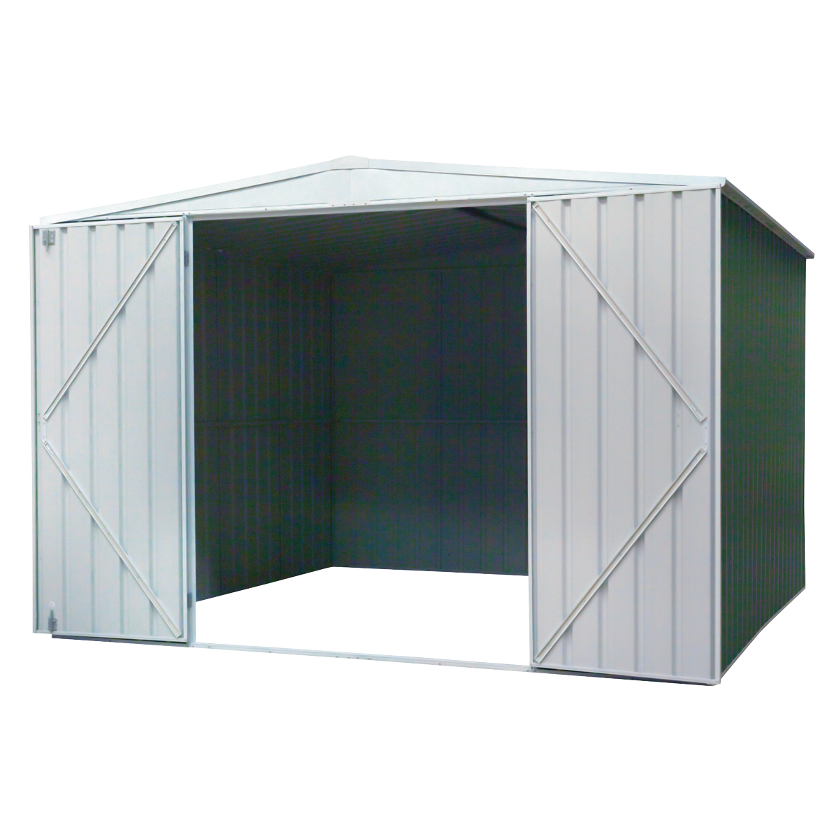 Dellonda DG116 Dellonda Galvanized Steel Storage Shed with Apex Style Roof 300 x 300 x 220cm - Green
