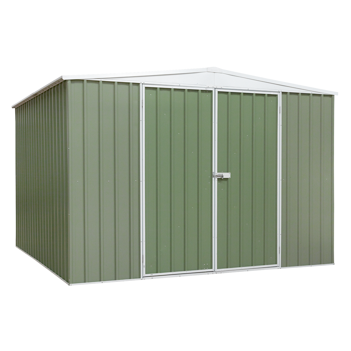 Dellonda DG116 Dellonda Galvanized Steel Storage Shed with Apex Style Roof 300 x 300 x 220cm - Green