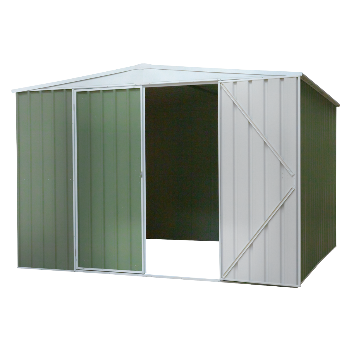 Dellonda DG116 Dellonda Galvanized Steel Storage Shed with Apex Style Roof 300 x 300 x 220cm - Green
