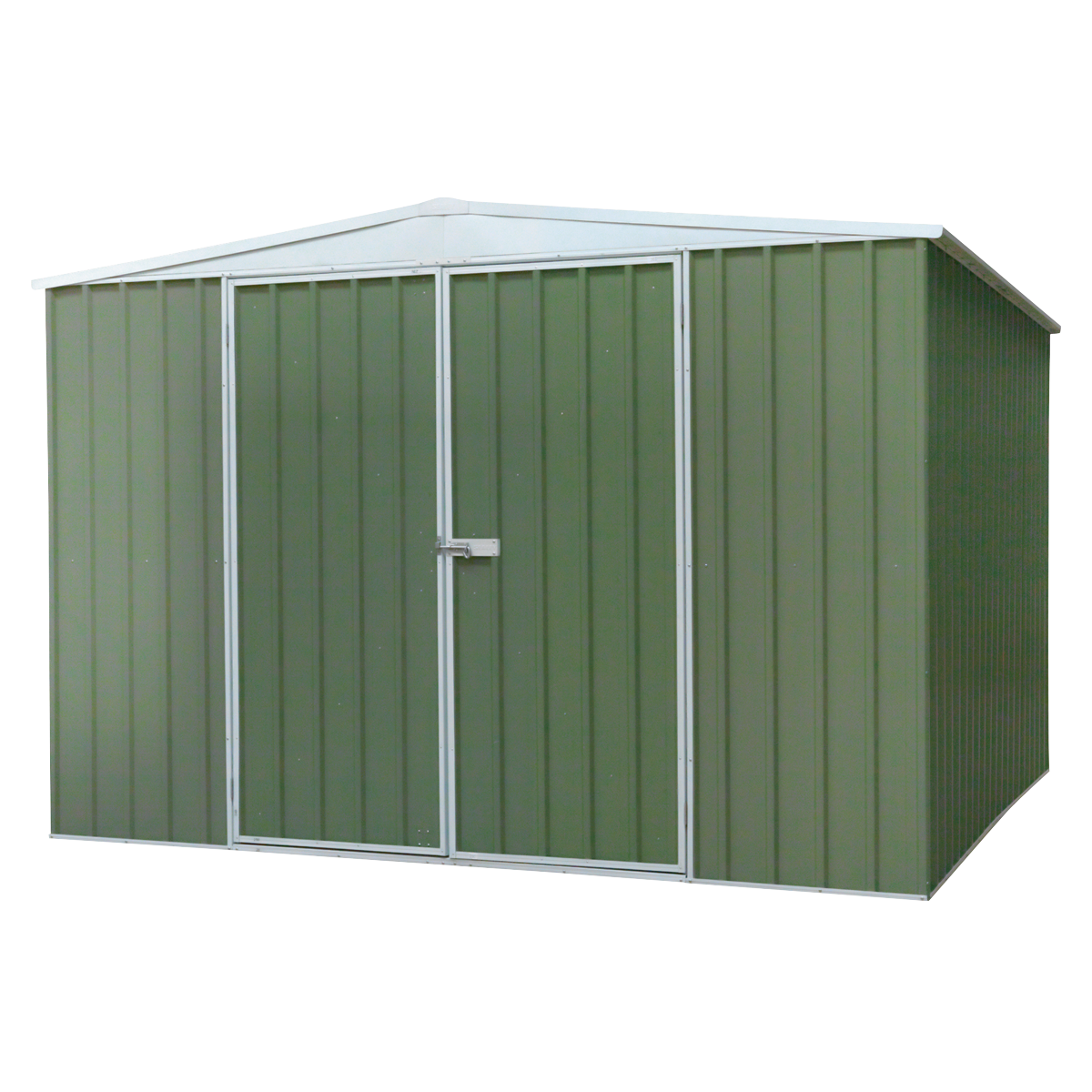 Dellonda DG116 Dellonda Galvanized Steel Storage Shed with Apex Style Roof 300 x 300 x 220cm - Green