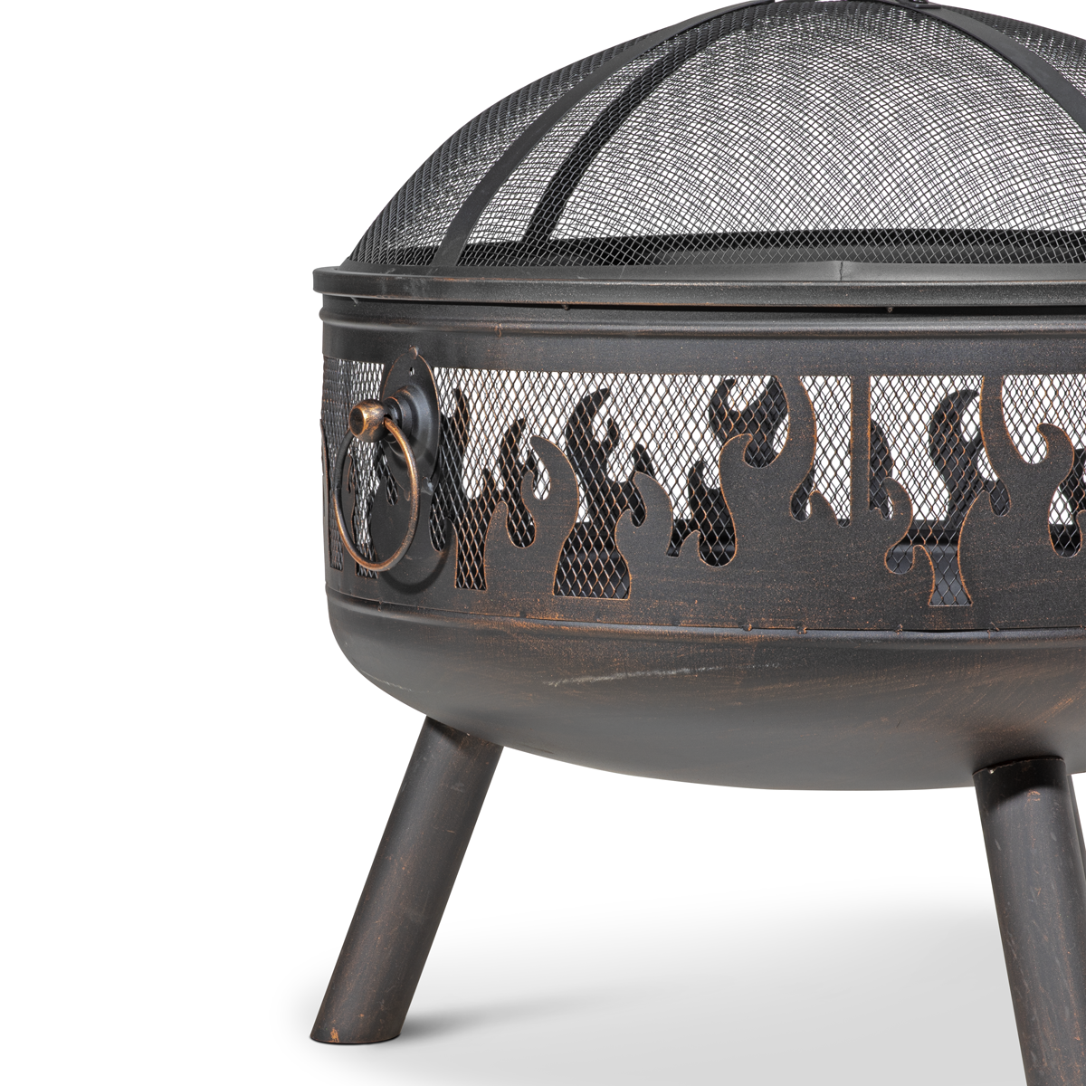 Dellonda DG117 Dellonda Deluxe Fire Pit Fireplace Outdoor Patio Heater, Cooking Grill & Poker 61cm