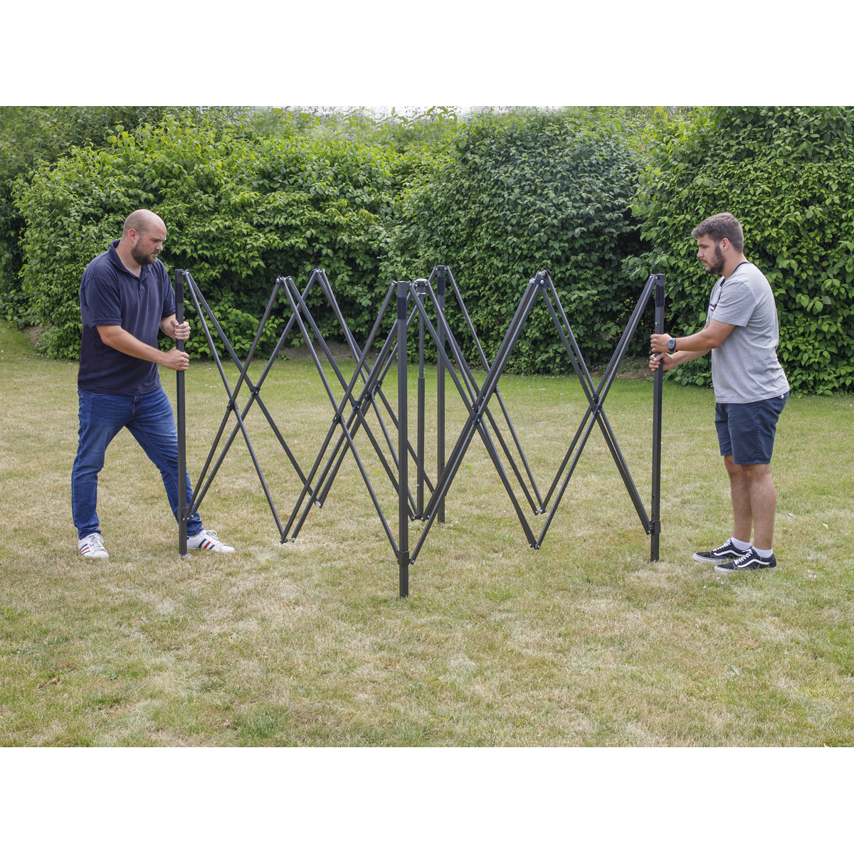 Dellonda DG130 Dellonda Premium 3 x 3m Pop-Up Gazebo, PVC Coated, Water-Resistant Fabric, Supplied with Carry Bag, Rope, Stakes & Weight Bags - Beige Canopy