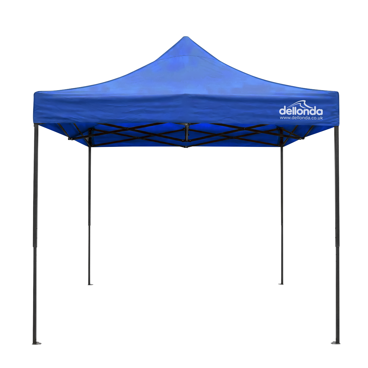 Dellonda DG135 Dellonda Premium 3 x 4.5m Pop-Up Gazebo, Heavy Duty, PVC Coated, Water-Resistant Fabric, Supplied with Carry Bag, Rope, Stakes & Weight Bags - Blue Canopy
