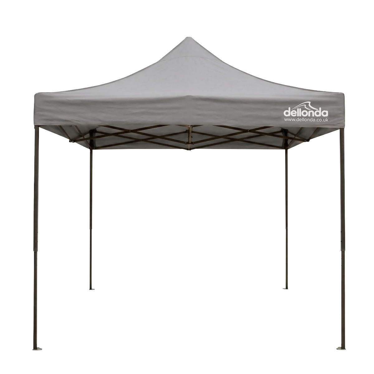 Dellonda DG137 Dellonda Premium 3 x 4.5m Pop-Up Gazebo, Heavy Duty, PVC Coated, Water-Resistant Fabric, Supplied with Carry Bag, Rope, Stakes & Weight Bags - Grey Canopy