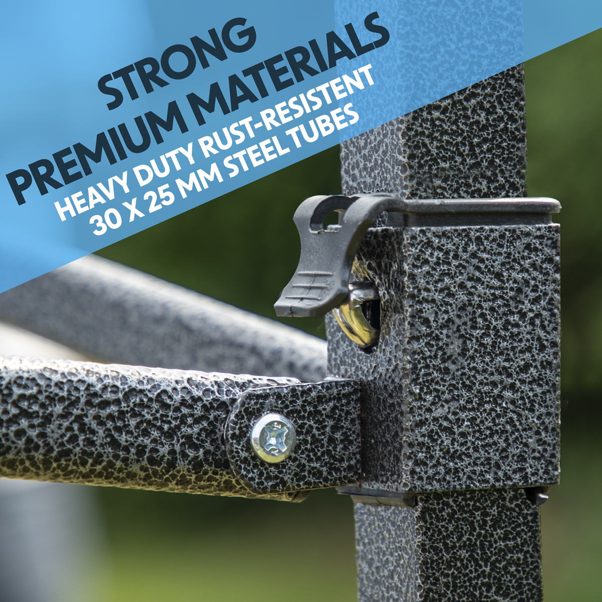 Dellonda DG137 Dellonda Premium 3 x 4.5m Pop-Up Gazebo, Heavy Duty, PVC Coated, Water-Resistant Fabric, Supplied with Carry Bag, Rope, Stakes & Weight Bags - Grey Canopy