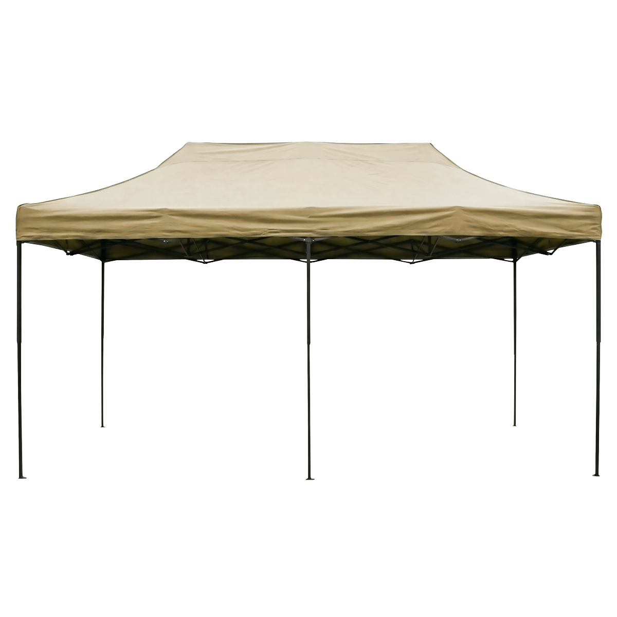 Dellonda DG138 Dellonda Premium 3x6m Pop-Up Gazebo, Heavy Duty, PVC Coated, Water-Resistant Fabric Supplied with Carry Bag, Rope, Stakes & Weight Bags - Beige Canopy