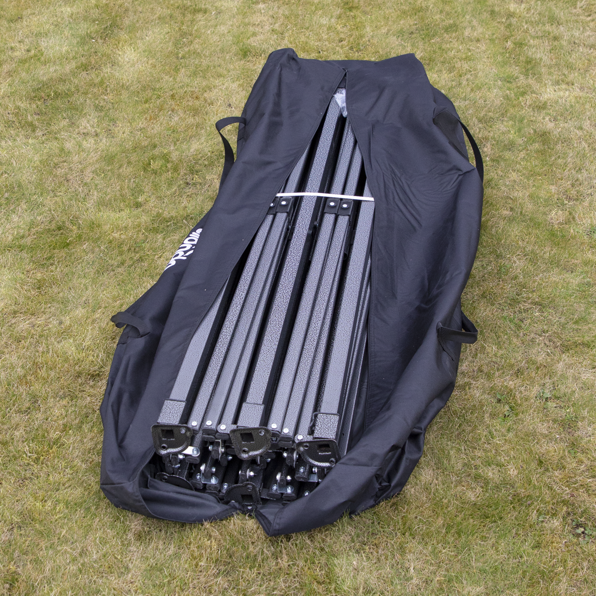 Dellonda DG139 Dellonda Premium 3x6m Pop-Up Gazebo, Heavy Duty, PVC Coated, Water-Resistant Fabric, Supplied with Carry Bag, Rope, Stakes & Weight Bags - Blue Canopy