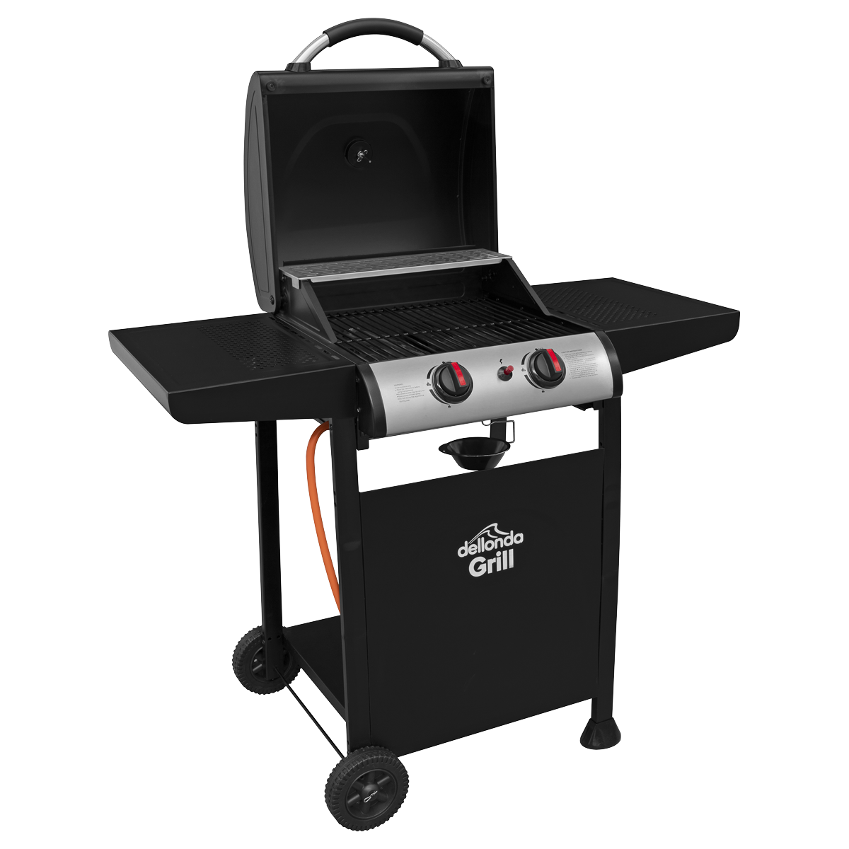 Dellonda DG13 Dellonda 2 Burner Gas BBQ Grill with Piezo Ignition & Thermometer