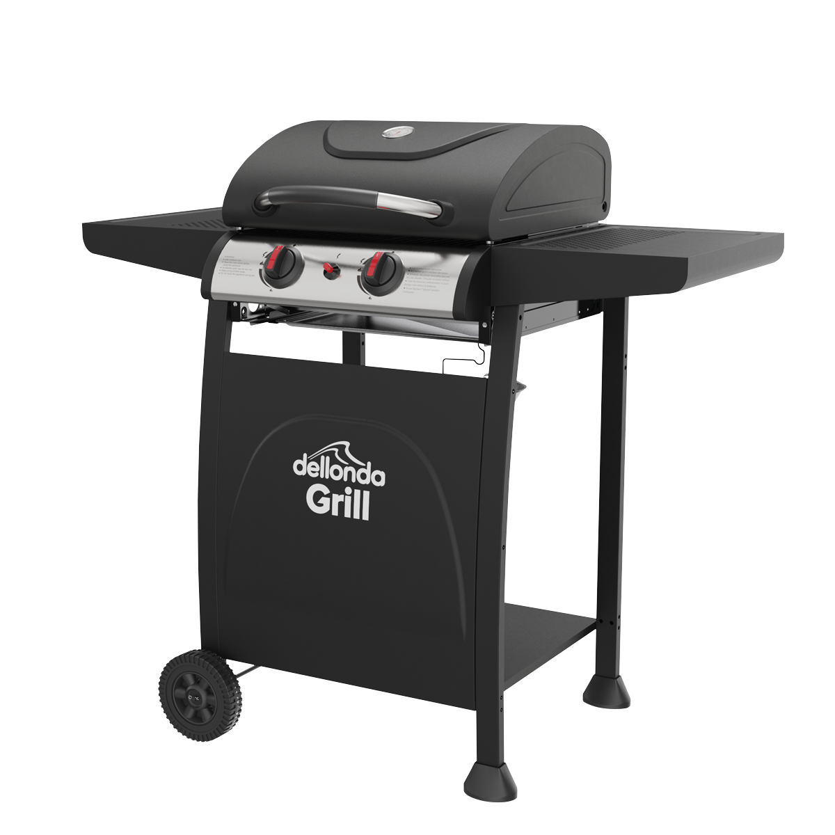 Dellonda DG13 Dellonda 2 Burner Gas BBQ Grill with Piezo Ignition & Thermometer