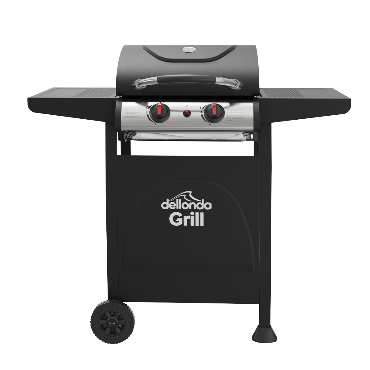 Dellonda DG13 Dellonda 2 Burner Gas BBQ Grill with Piezo Ignition & Thermometer