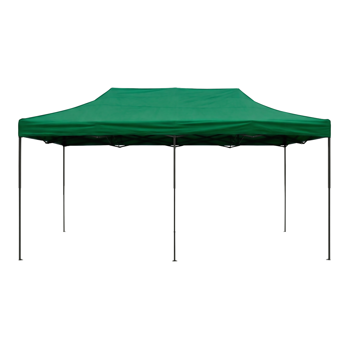 Dellonda DG140 Dellonda Premium 3x6m Pop-Up Gazebo, Heavy Duty, PVC Coated, Water-Resistant Fabric, Supplied with Carry Bag, Rope, Stakes & Weight Bags - Dark Green Canopy