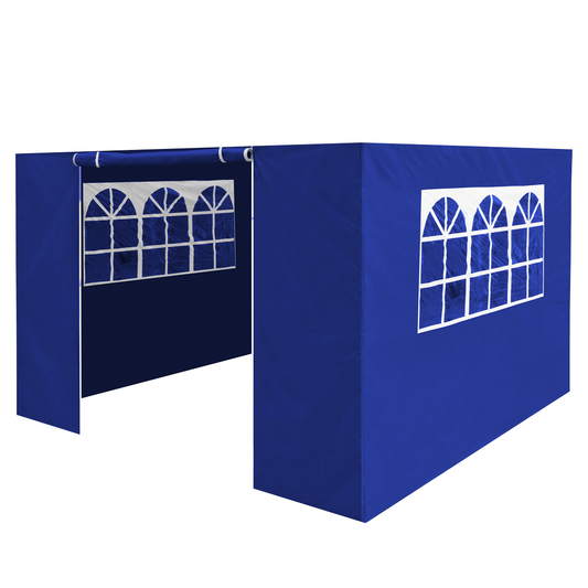 Dellonda DG143 Dellonda Premium Side Walls/Doors/Windows for Gazebo/Marquee, Fits 2 x 2m Models - Blue